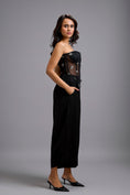 Load image into Gallery viewer, Sheer Rhinestone Corset with Wide-Leg Trousers
