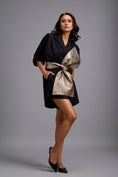 Load image into Gallery viewer, Tailored Playsuit with Oversized Gold Bow
