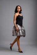 Load image into Gallery viewer, Off-Shoulder Dress with Gunmetal Bubble Hem
