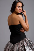 Load image into Gallery viewer, Off-Shoulder Dress with Gunmetal Bubble Hem
