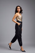 Load image into Gallery viewer, Black Metallic Quilted Pants

