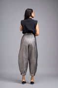 Load image into Gallery viewer, Gunmetal Metallic Quilted Pants
