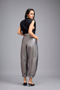 Load image into Gallery viewer, Gunmetal Metallic Quilted Pants
