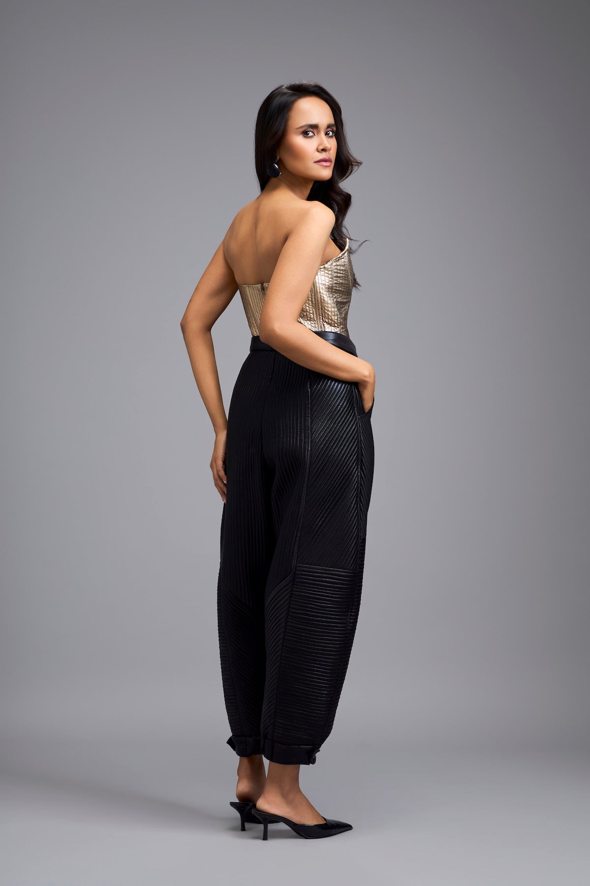 Gold Corset Tube Top