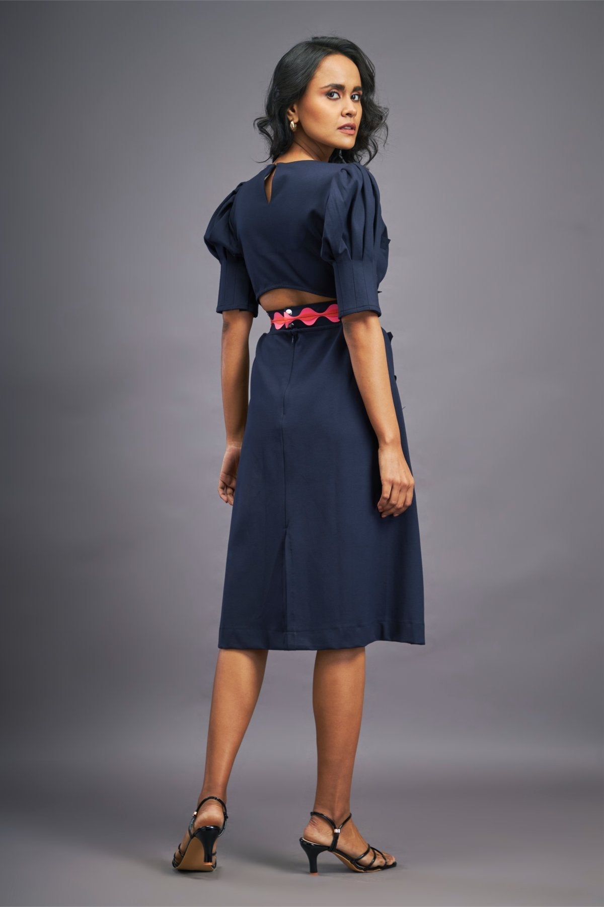 Navyblue Dress With Side Cutouts