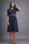 Load image into Gallery viewer, Navyblue Dress With Side Cutouts
