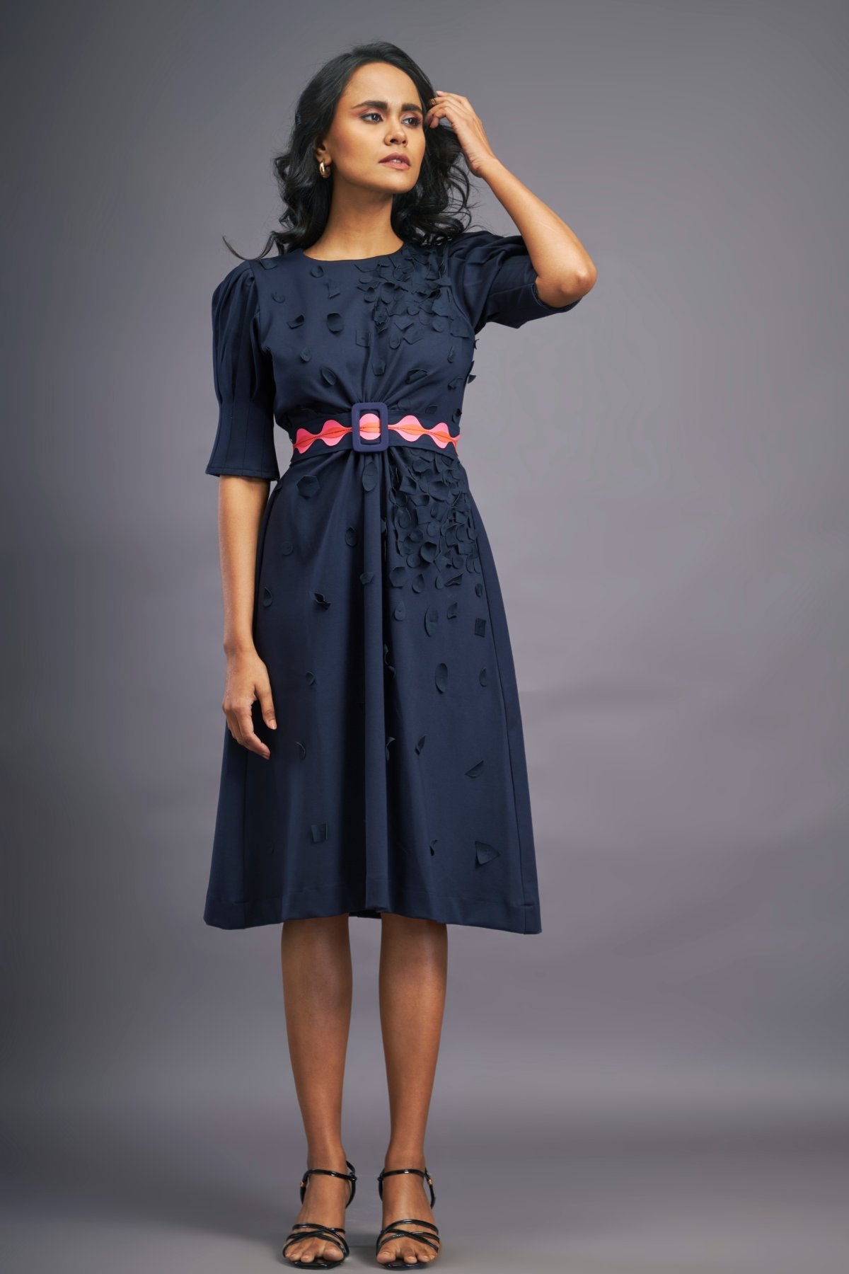 Navyblue Dress With Side Cutouts