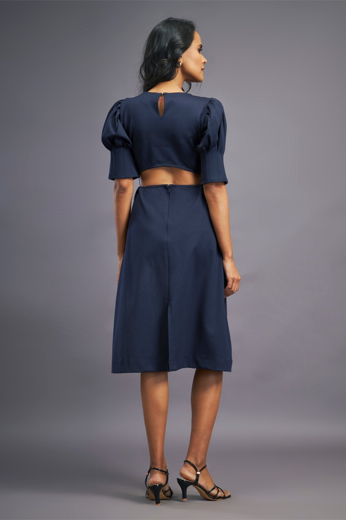 Navyblue Dress With Side Cutouts