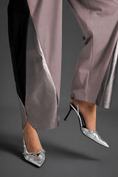 Load image into Gallery viewer, Colorblock Jumpsuit In Ash Pink , Black & Metallic Panels With Relaxed Fit
