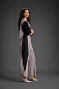 Load image into Gallery viewer, Colorblock Jumpsuit In Ash Pink , Black & Metallic Panels With Relaxed Fit
