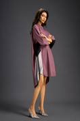 Load image into Gallery viewer, Oversized Pink Shirt Dress With Black And Metallic Side Panels
