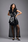 Load image into Gallery viewer, Black Sequinned Blazer Co-ord Set
