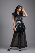 Load image into Gallery viewer, Black Sequinned Blazer Co-ord Set
