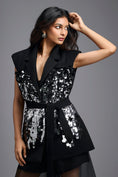 Load image into Gallery viewer, Black Sequinned Blazer Co-ord Set
