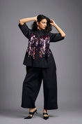 Load image into Gallery viewer, Oversized Black Sequin Shirt
