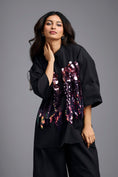 Load image into Gallery viewer, Oversized Black Sequin Shirt
