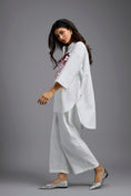 Load image into Gallery viewer, Oversized White Sequin Shirt with Wide-Leg Pants
