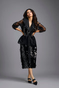 Load image into Gallery viewer, Black Sequin Midi Skirt

