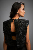 Load image into Gallery viewer, Floral Appliqué Cropped Top With Asymmetric Ruched Skirt
