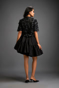 Load image into Gallery viewer, Floral Appliqué Top With Tiered Ruffled Skirt
