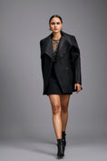 Load image into Gallery viewer, Black Sculpted Lapel Jacket
