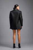 Load image into Gallery viewer, Black Sculpted Lapel Jacket
