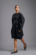 Load image into Gallery viewer, Sculptural Black Belted Dress
