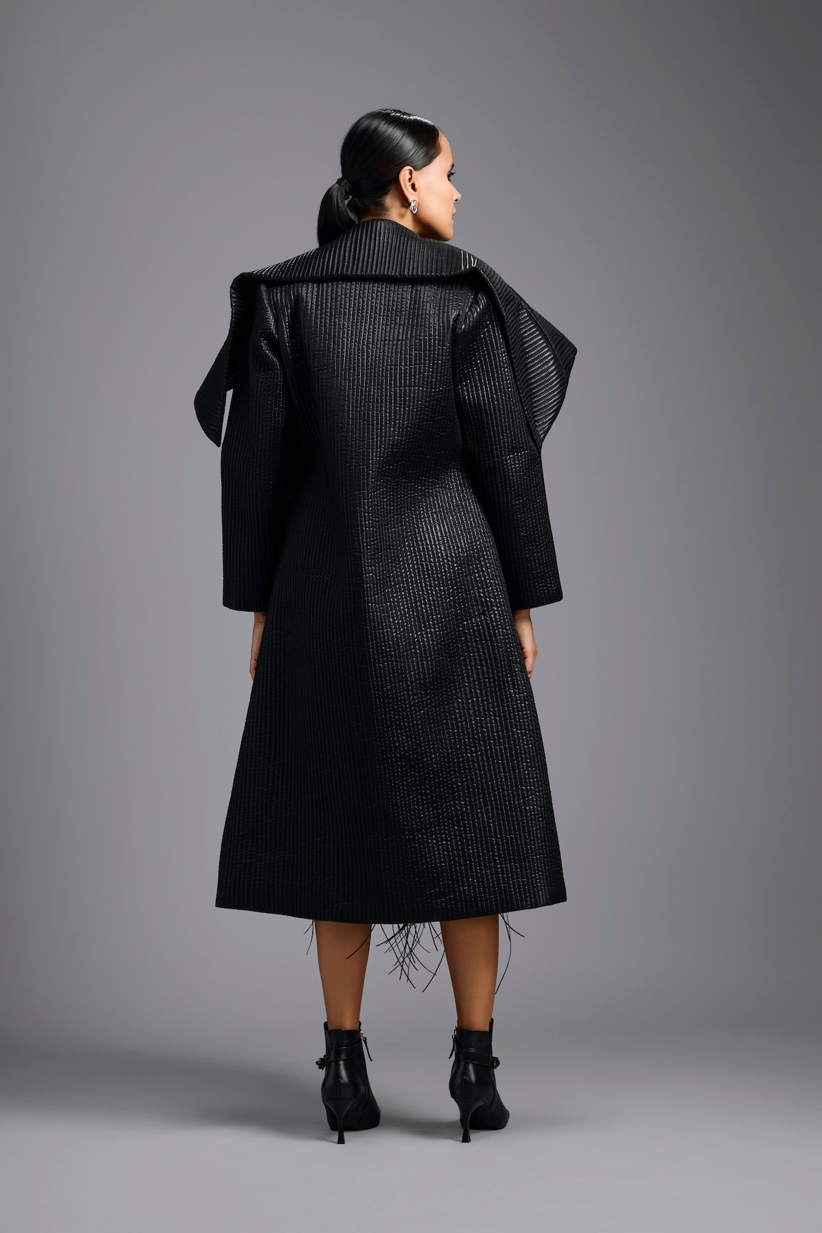 Black Crystal Fringe Co-ord Set