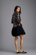 Load image into Gallery viewer, Gunmetal Metallic Laser-Cut Bubble Dress
