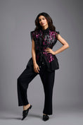 Load image into Gallery viewer, Black Sheer Top & Trouser Co-ord
