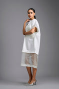 Load image into Gallery viewer, White Oversized Dress with Sheer Hem Detail
