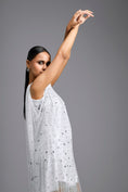 Load image into Gallery viewer, White Embellished Sheer Overlay Jumpsuit
