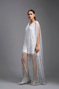 Load image into Gallery viewer, White Embellished Sheer Overlay Jumpsuit
