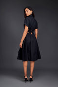 Load image into Gallery viewer, A-line Button Down Dress With Waist Cutouts Comes With Belt
