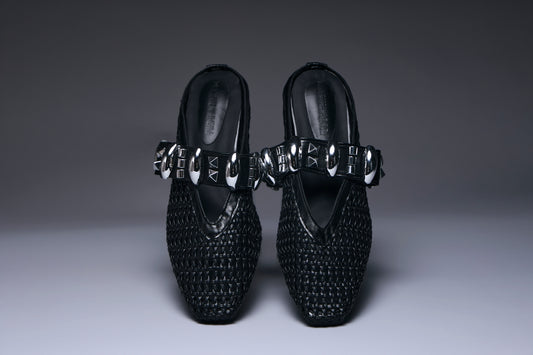 Shadow Chain Luxe Mules