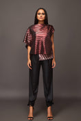 Load image into Gallery viewer, Rust Pleated Metallic Hi Low Overlap Tunic
