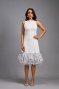 Load image into Gallery viewer, Sleeveless Silver Midi Dress with Cut-Out Back
