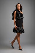 Load image into Gallery viewer, One-Shoulder Cocktail Dress with Textured Ruffles and Tiered Skirt
