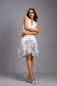 Load image into Gallery viewer, White Halter Neck Cocktail Dress
