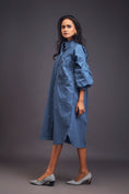 Load image into Gallery viewer, Oversized Shirt Dress With Embroidered Pocket
