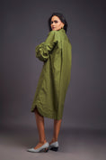 Load image into Gallery viewer, Oversized Shirt Dress With Embroidered Pocket
