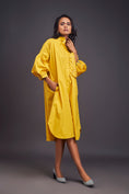 Load image into Gallery viewer, Oversized Shirt Dress With Embroidered Pocket
