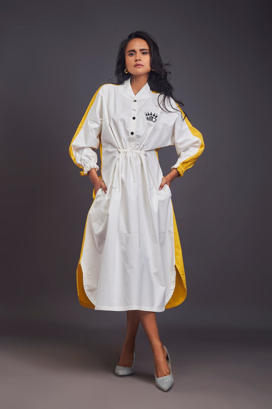 Oversized Dress With Ruched Detailing On The Waist