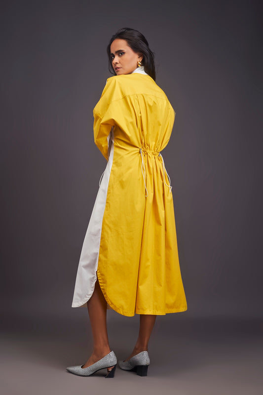 Oversized Dress With Ruched Detailing On The Waist