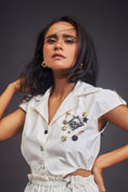 Load image into Gallery viewer, Lapel Collar Long Dress With Side Cutouts
