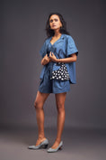 Load image into Gallery viewer, Blue Oversized Cuban Collared Shirt
