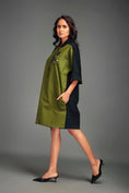 Load image into Gallery viewer, Two-Tone Dress with Metallic Embellishments
