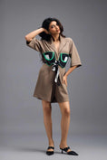 Load image into Gallery viewer, MUD TAILORED PLAYSUIT WITH NEON COLOUR-BLOCK POCKET PANEL
