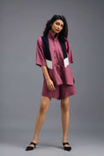 Load image into Gallery viewer, PINK GEOMETRIC PANELLED SHIRT TOP
