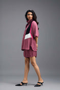 Load image into Gallery viewer, PINK GEOMETRIC PANELLED SHIRT TOP
